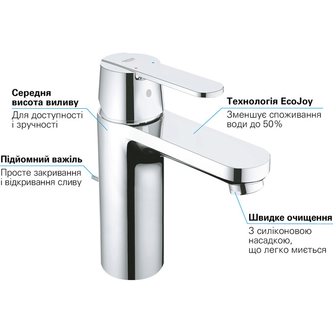 Комплект змішувачів для ванної кімнати Grohe QuickFix Get UA202701MQ (26032000+23454000+32887000), фото , изображение 5