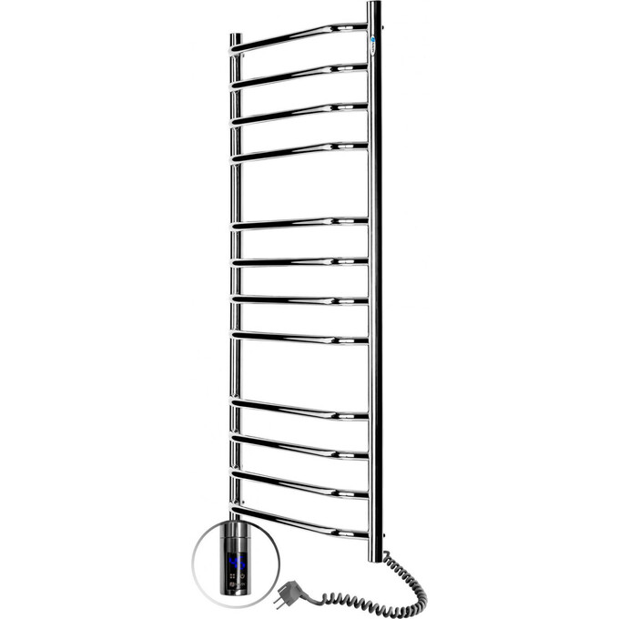 Электрический полотенцесушитель Navin Блюз Sensor 10-006033-4812 (480x1200, правый, сенсорный, с таймером), Доступные размеры: 480 x 1200, Цвет производителя: хром, Подключение полотенцесушителя: правое, фото 