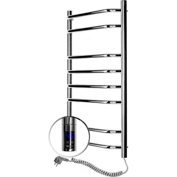 Электрический полотенцесушитель Navin Блюз Sensor 10-006033-4880 (480x800, правый, сенсорный, с таймером), Доступные размеры: 480 x 800, Цвет производителя: хром, Подключение полотенцесушителя: правое, фото 2