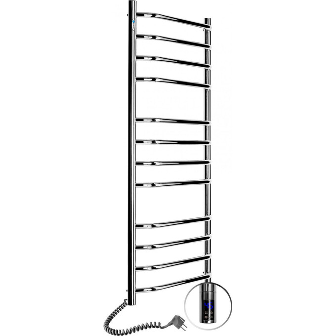 Электрический полотенцесушитель Navin Блюз Sensor 10-006133-4812 (480x1200, левый, сенсорный, с таймером), Доступные размеры: 480 x 1200, Цвет производителя: хром, Подключение полотенцесушителя: левое, фото 