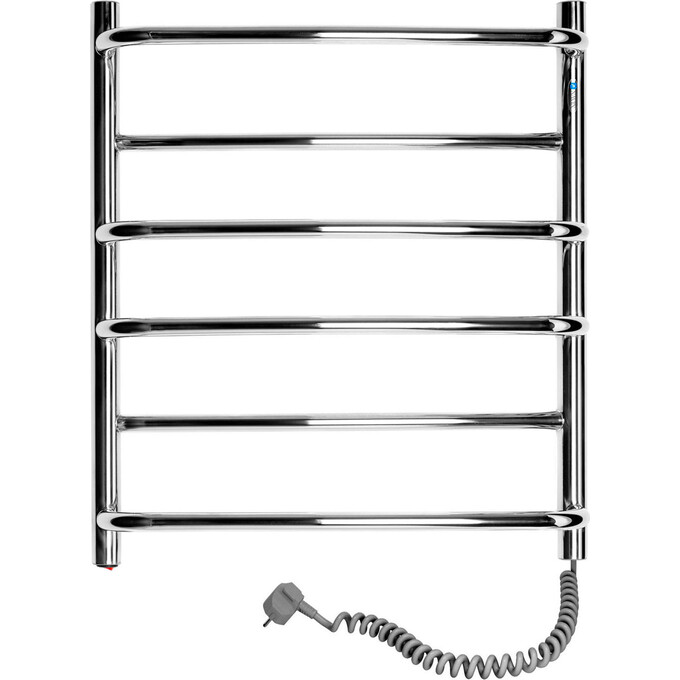 Электрический полотенцесушитель Navin Омега 10-015020-5360 (530x600, правый), Доступные размеры: 530 x 600, Цвет производителя: хром, Подключение полотенцесушителя: правое, фото 