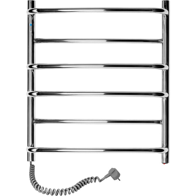 Электрический полотенцесушитель Navin Омега 10-015120-5360 (530x600, левый), Доступные размеры: 530 x 600, Цвет производителя: хром, Подключение полотенцесушителя: левое, фото 