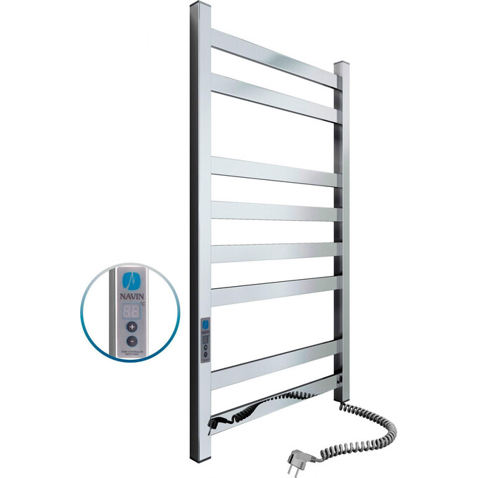 Электрический полотенцесушитель Navin Авангард Digital 10-028052-4880 (480x800, правый, с таймером), Доступные размеры: 480 x 800, Цвет производителя: хром, Подключение полотенцесушителя: правое, фото 2