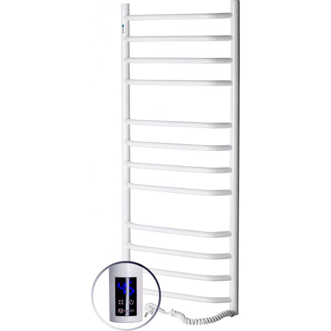 Электрический полотенцесушитель Navin Блюз Sensor 12-006033-4812 (480x1200, белый глянец, правый, сенсорный, с таймером), Доступные размеры: 480 x 1200, Цвет производителя: белый глянец, Подключение полотенцесушителя: правое, фото 2