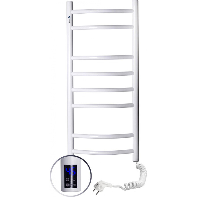 Электрический полотенцесушитель Navin Камелия Sensor 12-007033-3680 (360x800, белый глянец, правый, сенсорный, с таймером), Доступные размеры: 360 x 800, Цвет производителя: белый глянец, Подключение полотенцесушителя: правое, фото 