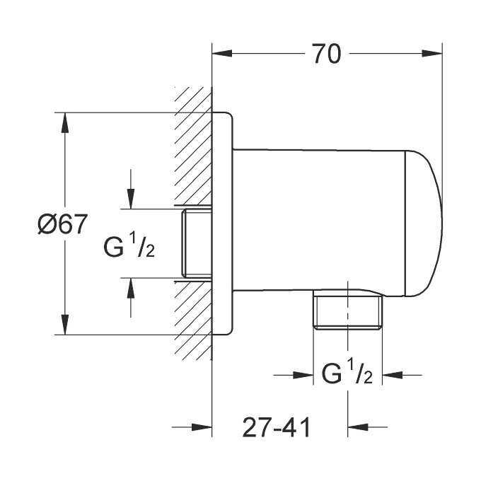Гигиенический душ со смесителем Grohe QuickFix BauLoop New UA202416QF, фото 8