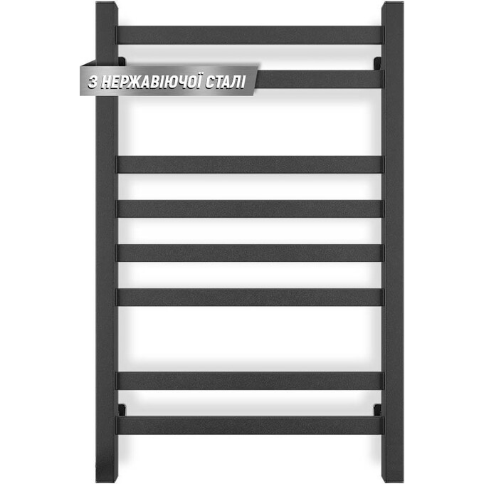 Водяна рушникосушарка Navin Авангард 00-228050-5080 (500x800, чорний муар), Доступні розміри: 500 x 800, Колір виробника: чорний муар, фото 