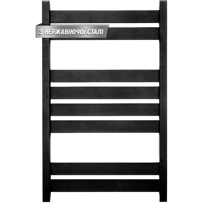 Водяной полотенцесушитель Navin Largo 00-244050-5080 (500x800, черный муар), Доступные размеры: 500 x 800, Цвет производителя: черный муар, фото 