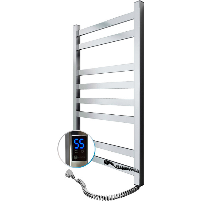 Электрический полотенцесушитель Navin Авангард Sensor 10-028053-4880 (480x800, правый, сенсорный, с таймером), Доступные размеры: 480 x 800, Цвет производителя: хром, Подключение полотенцесушителя: правое, фото 2