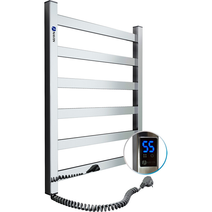 Электрический полотенцесушитель Navin Авангард Sensor 10-028153-4860 (480x600, левый, сенсорный, с таймером), Доступные размеры: 480 x 600, Цвет производителя: хром, Подключение полотенцесушителя: левое, фото 2