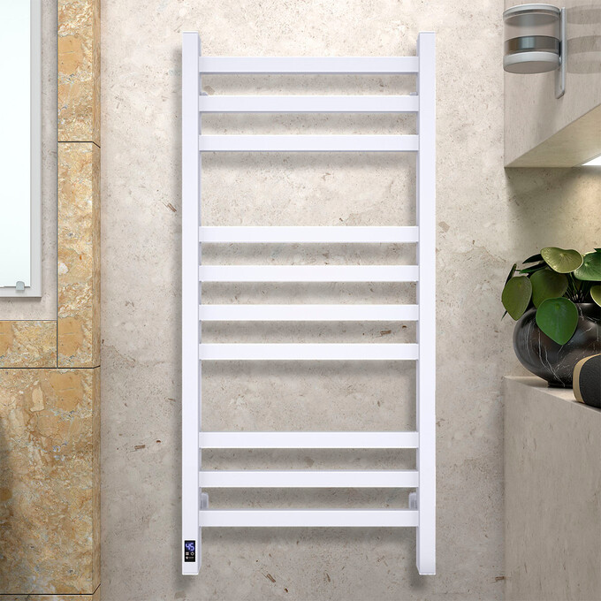 Электрический полотенцесушитель Navin Авангард Sensor 12-028053-4810 (480x1000, белый глянец, правый, сенсорный, с таймером), Доступные размеры: 480 x 1000, Цвет производителя: белый глянец, Подключение полотенцесушителя: правое, фото 2