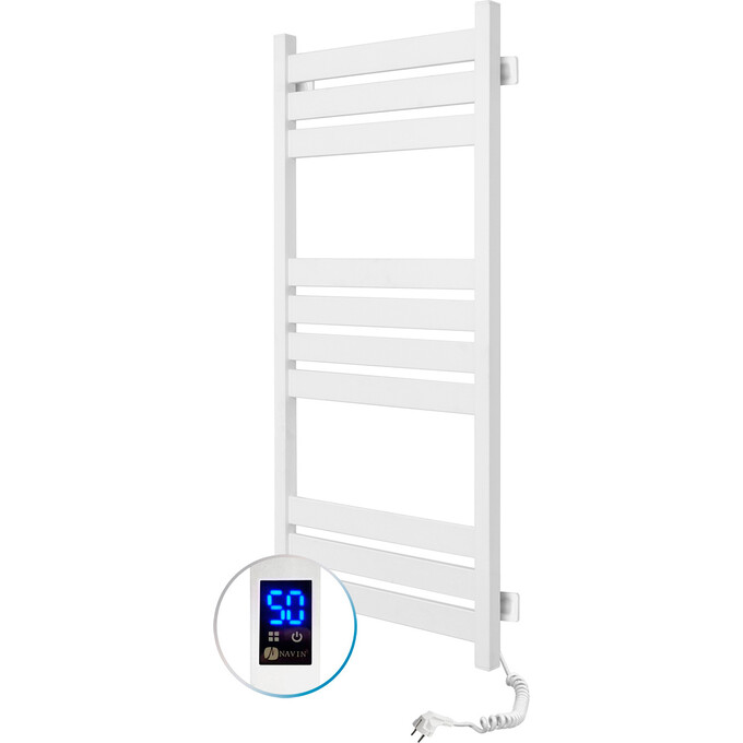 Електрична рушникосушарка Navin Largo Sensor 12-844053-5010 (500x1000, білий оксамит, права, сенсорний, з таймером), Доступні розміри: 500 x 1000, Колір виробника: білий оксамит, Підключення рушникосушарки: праве, фото , изображение 2