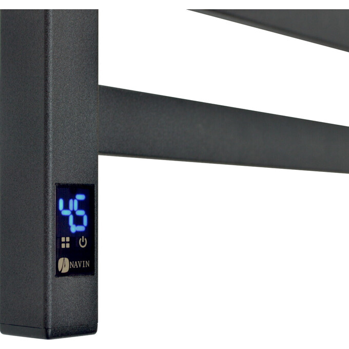 Электрический полотенцесушитель Navin Авангард Sensor 12-228053-4810 (480x1000, черный муар, правый, сенсорный, с таймером), Доступные размеры: 480 x 1000, Цвет производителя: черный муар, Подключение полотенцесушителя: правое, фото 5