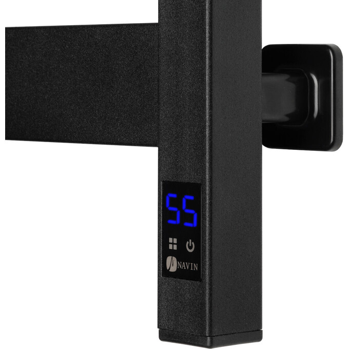 Электрический полотенцесушитель Navin Авангард Sensor 12-228153-4810 (480x1000, черный муар, левый, сенсорный, с таймером), Доступные размеры: 480 x 1000, Цвет производителя: черный муар, Подключение полотенцесушителя: левое, фото 5