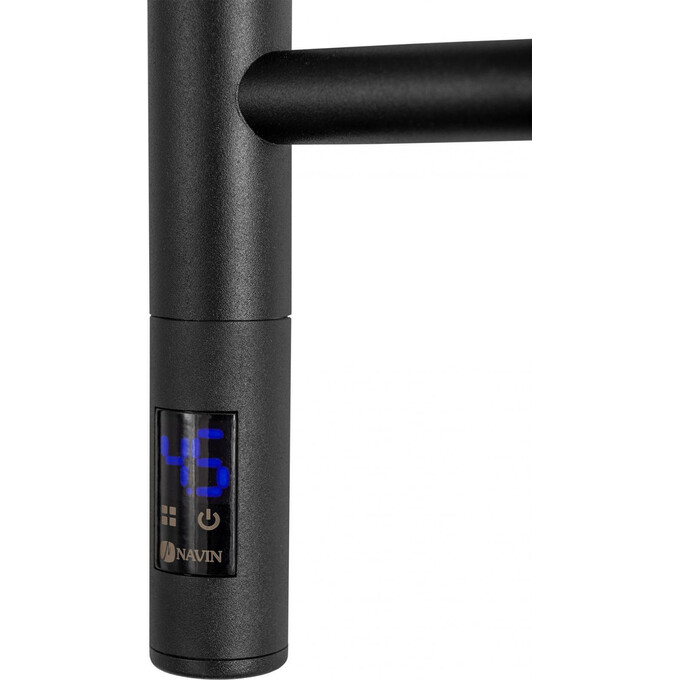 Электрический полотенцесушитель Navin Камелия Sensor 12-207033-4880 (480x800, черный муар, правый, сенсорный, с таймером), Доступные размеры: 480 x 800, Цвет производителя: черный муар, Подключение полотенцесушителя: правое, фото 3