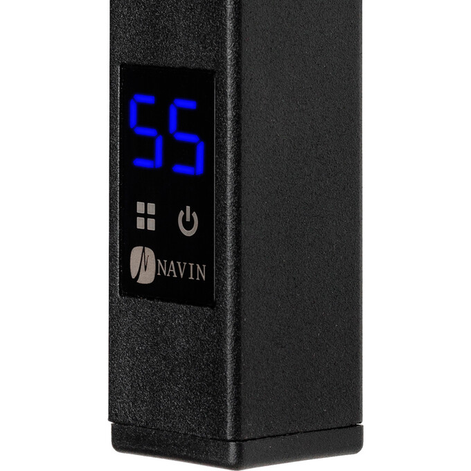 Електрична рушникосушарка Navin Largo Sensor 12-244053-5080 (500x800, чорний муар, права, сенсорний, з таймером), Доступні розміри: 500 x 800, Колір виробника: чорний муар, Підключення рушникосушарки: праве, фото , изображение 5