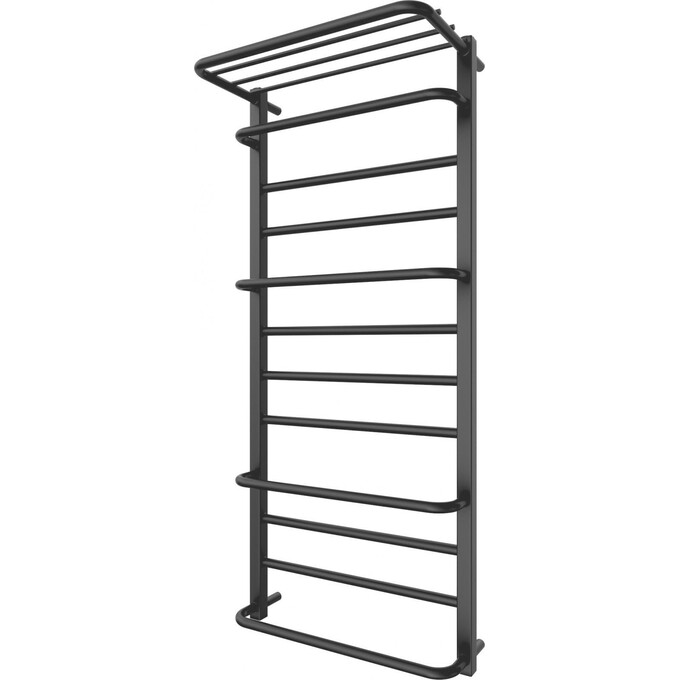 Водяна рушникосушарка Mario Люксор 1.2.4401.03.P (4820111353293, 1200x530, хром/білий глянець/чорний матовий/золото, з полицею), фото , изображение 2