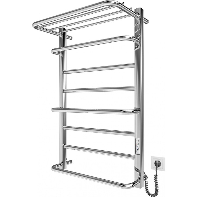 Электрический полотенцесушитель Mario Люксор-I TR 2.3.6100.11.P (4820111356874, 800x500, хром/белый глянец/черный матовый/графит/золото, универсальный, с таймером), фото 