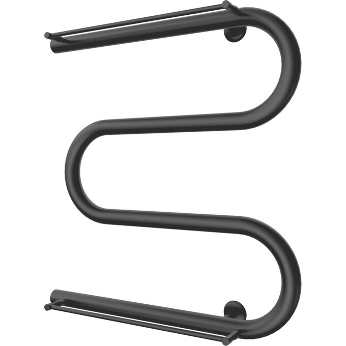 Водяна рушникосушарка Mario Змійка ∅25 1.1.2602.04.P (4820111350063, 525x500, хром/сатин/білий глянець/чорний матовий/золото/бронза, з полицею), фото , изображение 2