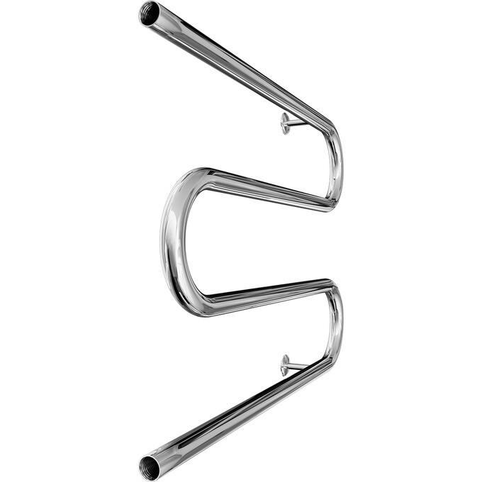 Водяна рушникосушарка Mario Змійка ∅30 1.1.3007.05.P (4820111357239, 530x700, хром/білий глянець/чорний матовий/золото/бронза), фото , изображение 2