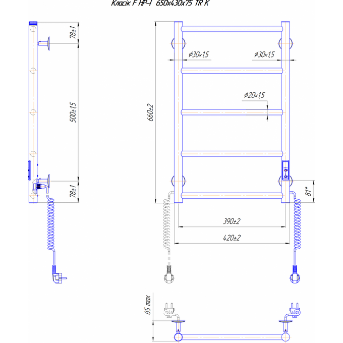 Электрический полотенцесушитель Mario Классик F НР-I TR K 2.3.0700.10.Р (4820111356959, 650x430, хром/сатин/белый глянец/черный матовый/графит/золото/бронза, универсальный, с таймером), фото 7