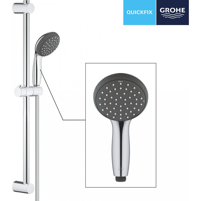 Душовий гарнітур Grohe QuickFix Vitalio Start 100 27948000, фото , изображение 3