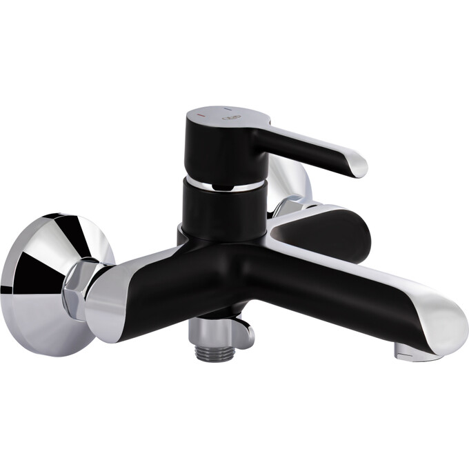 Комплект смесителей для ванной комнаты Qtap Grand (QTGRABCR001F+QTGRABCR006, черный/хром), фото 3