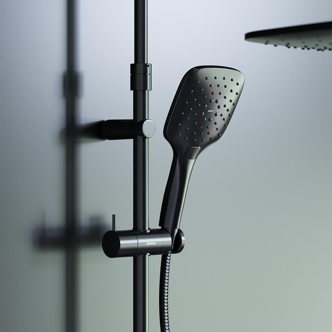 Термостатическая душевая система Damixa Option DX218092300 (черная матовая), фото 5