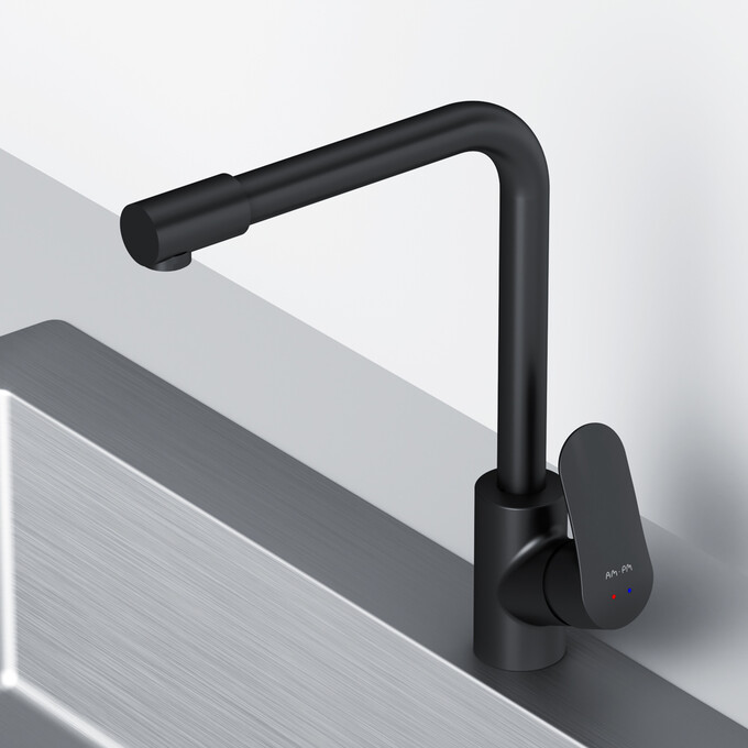 Смеситель для кухни на две воды Am.Pm Like F8005722 (черный матовый), Цвет производителя: черный, фото 7