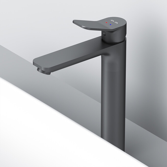 Змішувач для умивальника Am.Pm X-Joy F85A92022 (чорний матовий, високий), фото , изображение 5