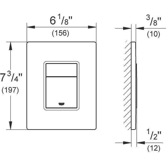 Клавиша смыва Grohe Skate Cosmopolitan 38732GN0 (холодный рассвет матовый), Цвет производителя: холодный рассвет матовый, фото 3