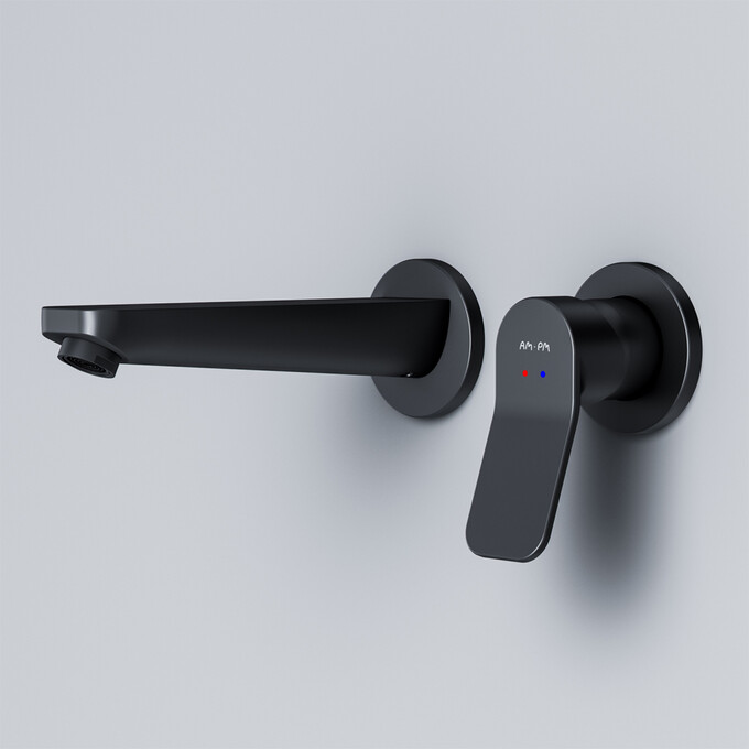 Змішувач прихованого монтажу для умивальника Am.Pm X-Joy F85A72622 (чорний матовий, внутрішня частина в комплекті), фото , изображение 7