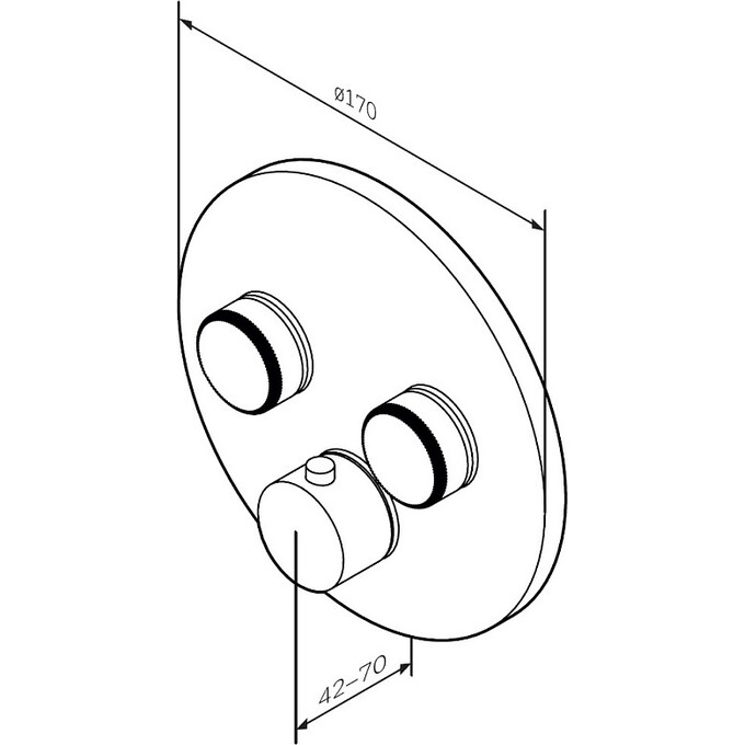 Внешняя часть смесителя скрытого монтажа для душа Am.Pm Inspire V2.0 F50A85700, фото 12
