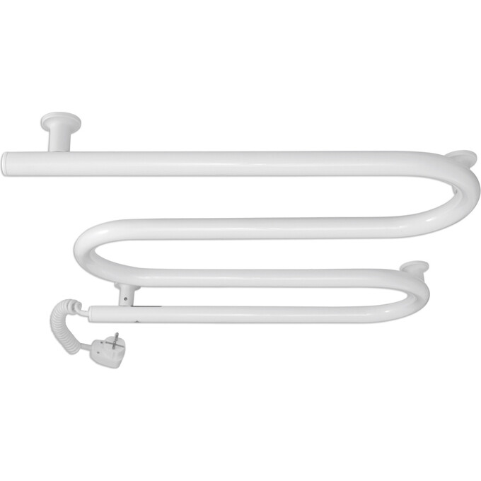 Электрический полотенцесушитель Laris Зебра Змеевик 25 ЧК3 75201019 (500x500, белый глянцевый, левый), фото 3