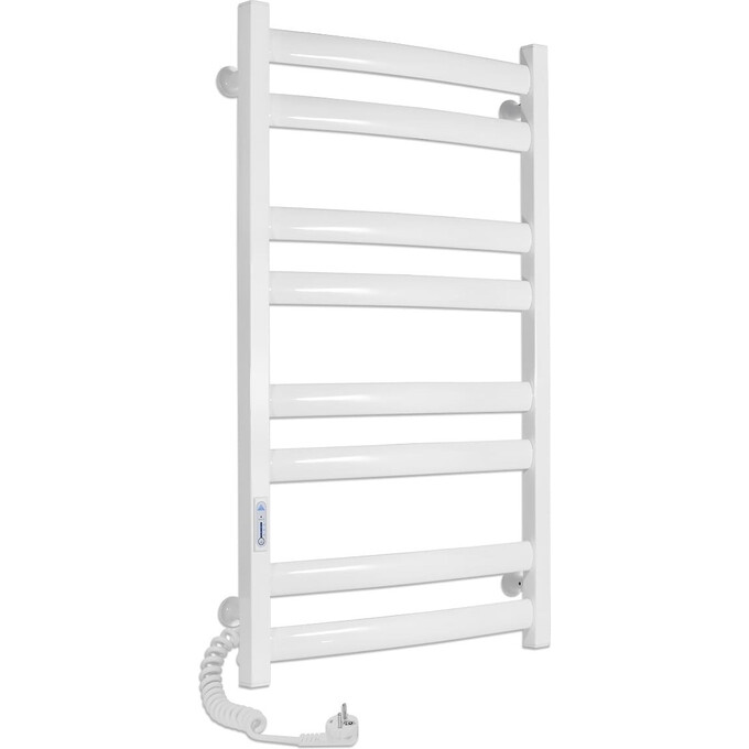 Электрический полотенцесушитель Laris Зебра Атлант ЧК8 R3 77700098 (500x900, белый матовый, левый, с таймером), Доступные размеры: 500 x 900, Цвет производителя: белый матовый, Подключение полотенцесушителя: левое, фото 