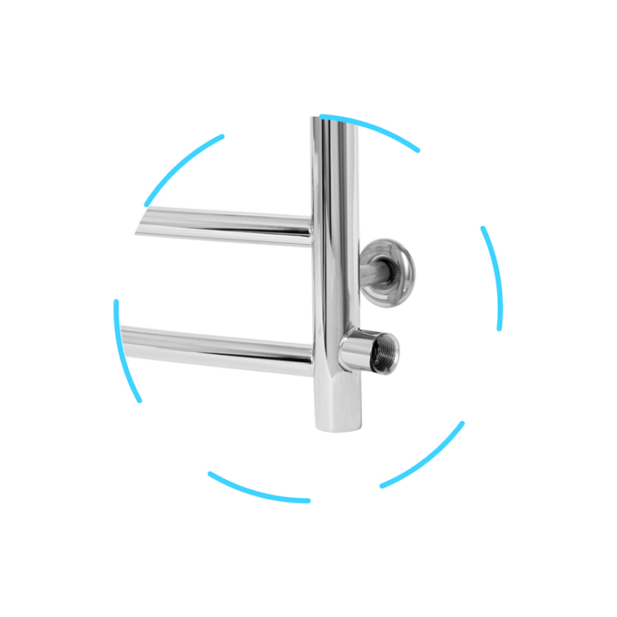 Водяна рушникосушарка Laris Класік П8 71207284 (500x800, хром/білий/чорний/золото/бронза, бічне підключення), фото , изображение 5