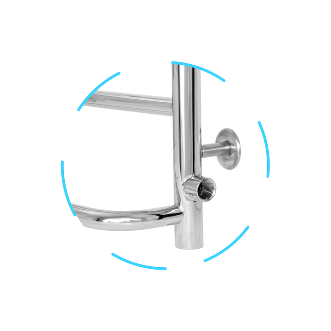 Водяной полотенцесушитель Laris Евромикс П8 71207368 (500x800, хром/белый/черный/золото/бронза, боковое подключение), фото 5