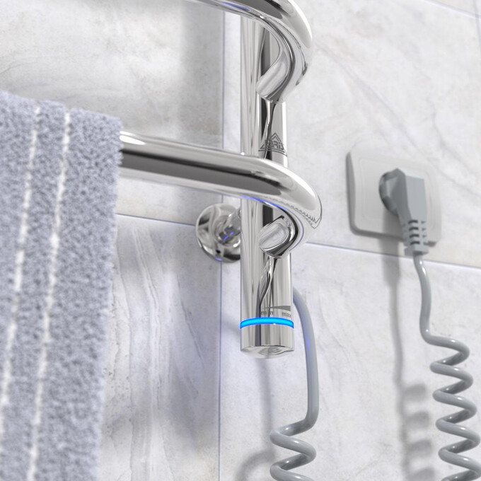 Электрический полотенцесушитель Laris Стандарт П5 73207020 (450x500, хром/белый/черный/золото/бронза, правый), фото 2