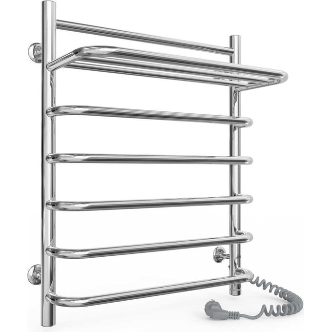 Электрический полотенцесушитель Laris Стандарт П7 73207178 (500x660, хром/белый/черный/золото/бронза, правый, с полкой), фото 