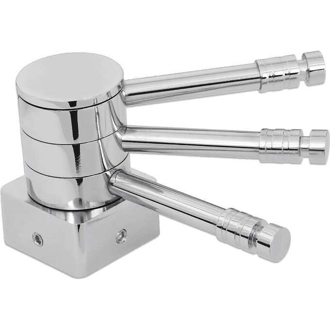 Полка для полотенцесушителя Laris ПП-80/3 Кватро 71401071 (нержавеющая сталь, поворотная, на стойку 30 мм), фото 2