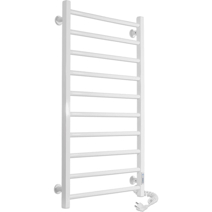 Электрический полотенцесушитель Laris Зебра Альфа ЧК10 R3 77700066 (500x900, белый глянцевый, правый, с таймером), Доступные размеры: 500 x 900, Цвет производителя: белый глянец, Подключение полотенцесушителя: правое, фото 