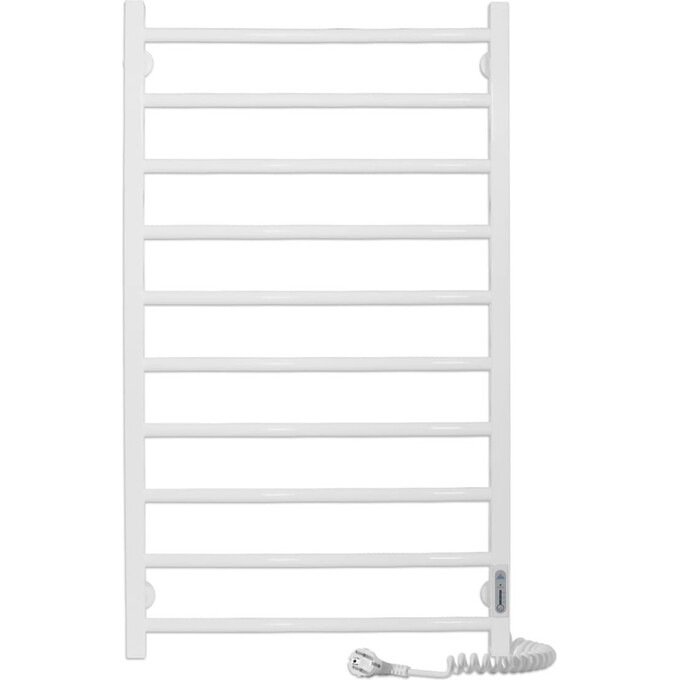Электрический полотенцесушитель Laris Зебра Альфа ЧК10 R3 77700066 (500x900, белый глянцевый, правый, с таймером), Доступные размеры: 500 x 900, Цвет производителя: белый глянец, Подключение полотенцесушителя: правое, фото 2