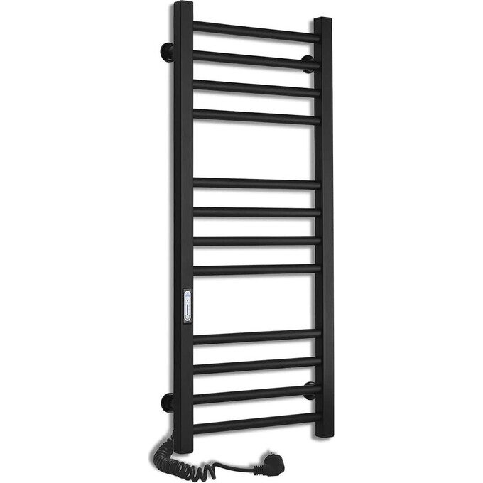 Электрический полотенцесушитель Laris Зебра Альфа ЧКЧ12 R3 73207652 (350x900, черный матовый, левый, с таймером), Доступные размеры: 350 x 900, Цвет производителя: черный матовый, Подключение полотенцесушителя: левое, фото 