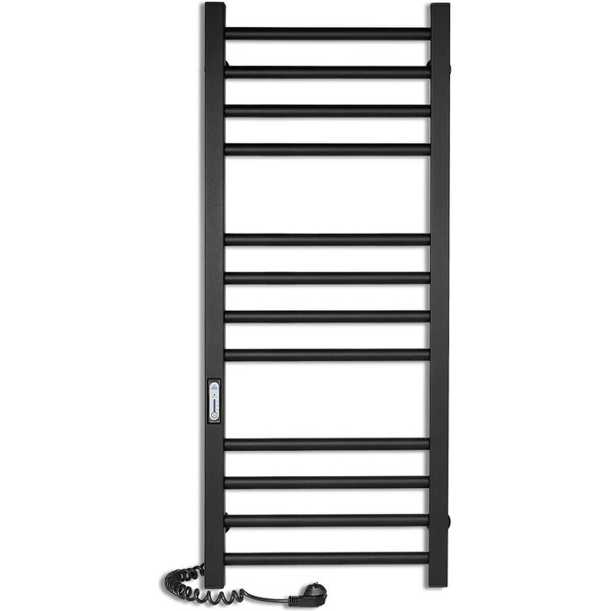 Электрический полотенцесушитель Laris Зебра Альфа ЧКЧ12 R3 73207652 (350x900, черный матовый, левый, с таймером), Доступные размеры: 350 x 900, Цвет производителя: черный матовый, Подключение полотенцесушителя: левое, фото 2