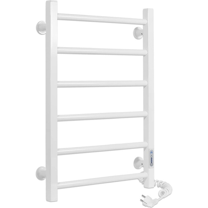 Электрический полотенцесушитель Laris Зебра Альфа ЧК6 R3 77700068 (400x600, белый глянцевый, правый, с таймером), Доступные размеры: 400 x 600, Цвет производителя: белый глянец, Подключение полотенцесушителя: правое, фото 