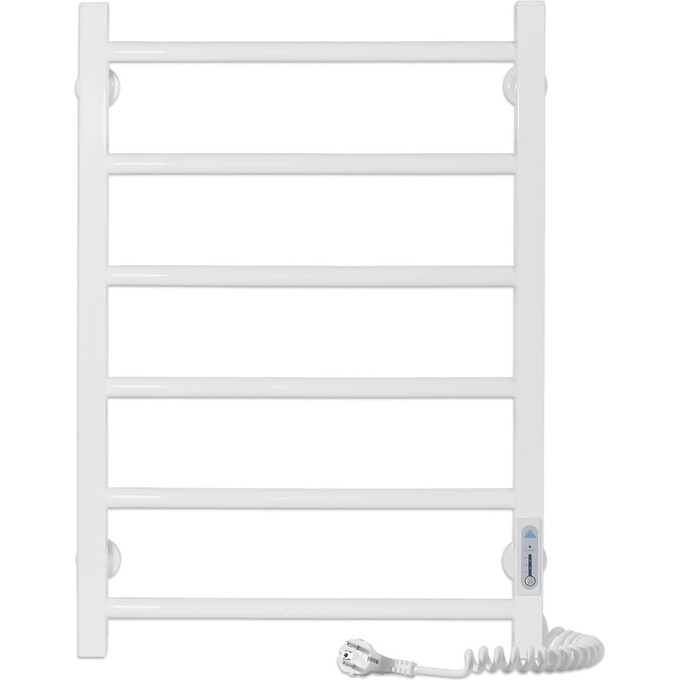 Электрический полотенцесушитель Laris Зебра Альфа ЧК6 R3 77700068 (400x600, белый глянцевый, правый, с таймером), Доступные размеры: 400 x 600, Цвет производителя: белый глянец, Подключение полотенцесушителя: правое, фото 2