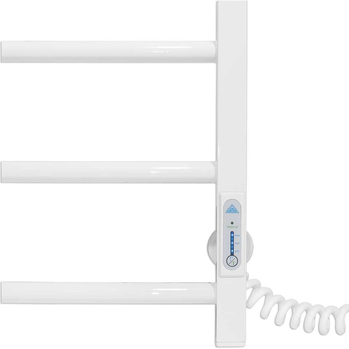 Электрический полотенцесушитель Laris Зебра Альфа ЧК6 R3 77700068 (400x600, белый глянцевый, правый, с таймером), Доступные размеры: 400 x 600, Цвет производителя: белый глянец, Подключение полотенцесушителя: правое, фото 5