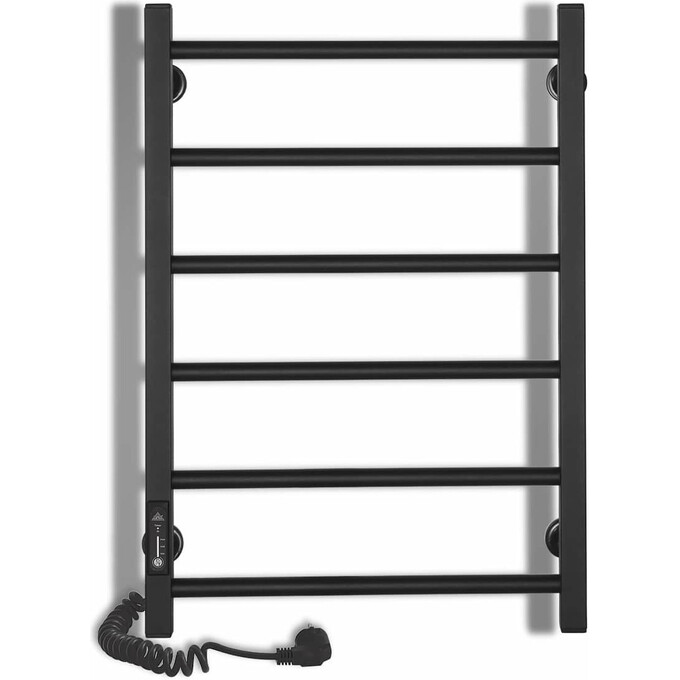 Электрический полотенцесушитель Laris Зебра Альфа ЧКЧ6 R3 73207626 (400x600, черный матовый, левый, с таймером), Доступные размеры: 400 x 600, Цвет производителя: черный матовый, Подключение полотенцесушителя: левое, фото 2