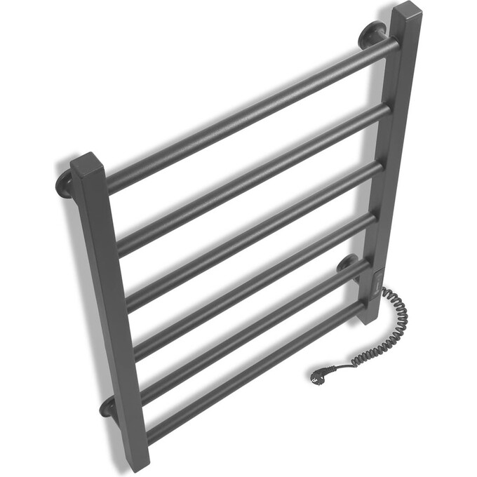 Електрична рушникосушарка Laris Зебра Альфа ЧКЧ6 R3 73207671 (500x600, чорна матова, права, з таймером), Доступні розміри: 500 x 600, Колір виробника: чорний матовий, Підключення рушникосушарки: праве, фото , изображение 3