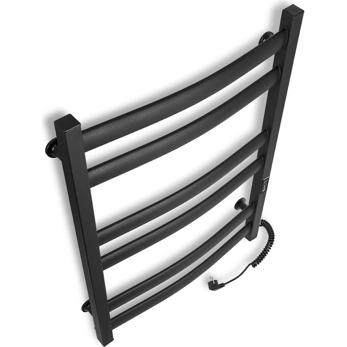 Электрический полотенцесушитель Laris Зебра Атлант ЧКЧ6 R3 73207618 (500x700, черный матовый, правый, с таймером), Доступные размеры: 500 x 700, Цвет производителя: черный матовый, Подключение полотенцесушителя: правое, фото 3